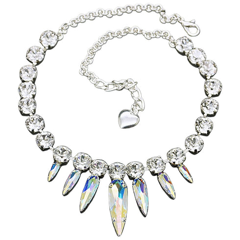 Kaklo papuošalas "Atlantis (Aurore Boreale)" su Swarovski™ kristalais